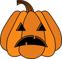 illustration de conception de citrouille d'halloween isolée sur fond transparent png