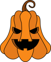 illustration de conception de citrouille d'halloween isolée sur fond transparent png