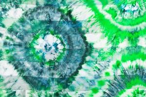 batik - abstract green floral pattern on silk photo