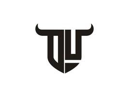 Initial OU Bull Logo Design. vector
