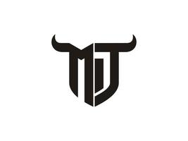 Initial MT Bull Logo Design. vector