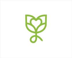 green outline lotus flower icon vector