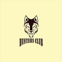 hunting dog head logo vector