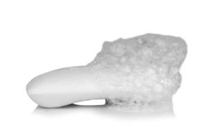 soap bubble isolated on white background photo