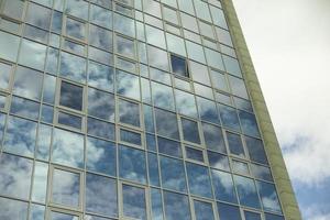 Windows in building. Mirror surface in building. photo