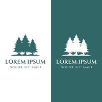 Creative abstract pine tree and pine forest Logo template design isolated background.Logos for badges,business,christmas,brands and natural products. vector