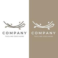 Bird's nest hipster logo creative design vector illustration template.