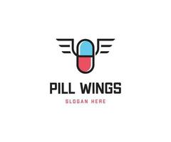 Pill Wings Logo vector