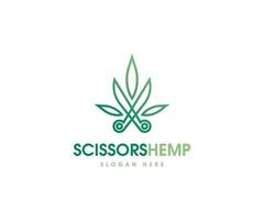 Scissors Hemp - Cannabises Logo vector