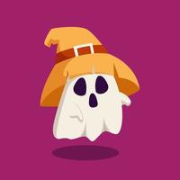 ilustración de diseño de personajes de halloween fantasma vector