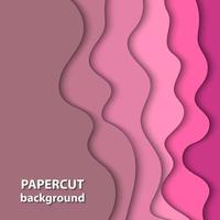 Vector background with pink color paper cut shapes. 3D abstract paper art style, design layout for business presentations, flyers, posters, prints, decoration, cards, brochure cover.