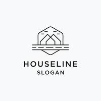 House Logo House Symbol Geometric Linear Style isolated vector