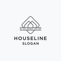 House Logo House Symbol Geometric Linear Style isolated vector