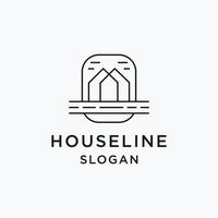 House Logo House Symbol Geometric Linear Style isolated vector