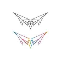 bat vector icon logo template