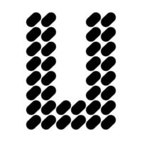 diseño de logotipo de letra u simple. vector