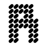 Simple letter R logo design. vector