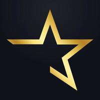 Luxury Golden star logo Symbol Vector designs template, Elegant Style Star logo designs with Black Background. eps vector file