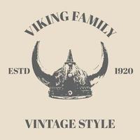 Viking Helm hand drawn Illustration Clip Art Design Shape. Norse Silhouette retro vintage style vector. medieval horned helmet template design vector