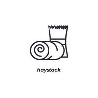 Vector sign haystack symbol is isolated on a white background. icon color editable.