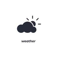 Vector sign weather symbol is isolated on a white background. icon color editable.