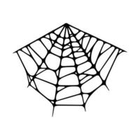 Spider web set isolated on white background. Scary Halloween cobweb. Vector illustration