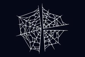 Spider web set isolated on black background. Spooky Halloween cobwebs. Vector illustration