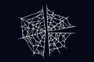 Spider web set isolated on black background. Spooky Halloween cobwebs. Vector illustration