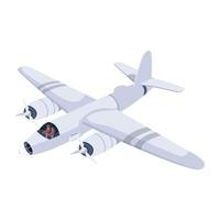 Download isometric icon of aircraft vector