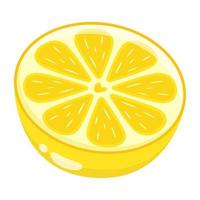 Modern flat illustration of lemon vector