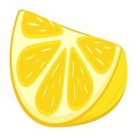 Modern flat illustration of lemon vector