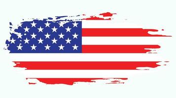 bandera americana de textura grunge vector