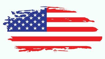 New creative grunge texture American flag vector