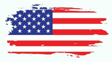 Distressed vintage grunge texture USA flag vector