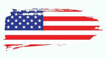 New vintage USA grunge flag vector