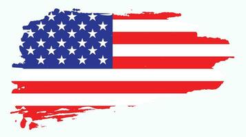 Graphic American grunge texture flag vector