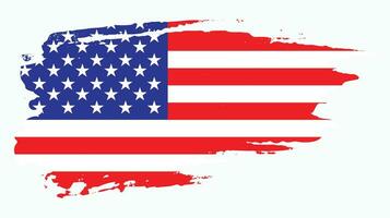 Creative American grunge texture flag vector