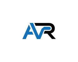 concepto de vector de plantilla de diseño de logotipo de letra abstracta avr creativo.