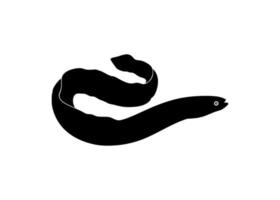 Eel Silhouette for Logo, Pictogram, Website, Apps and or Graphic Design Element. Vector Illustration