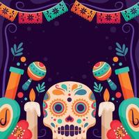 Colorful Dia De Los Muertos Background vector