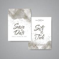 Wedding invitation with abstract watercolor background vector