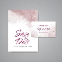 Wedding invitation with abstract watercolor background vector