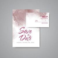 Wedding invitation with abstract watercolor background vector