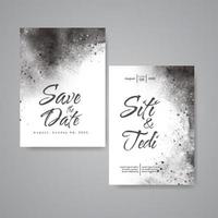 Wedding invitation with abstract watercolor background vector