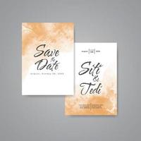 Wedding invitation with abstract watercolor background vector