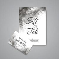 Wedding invitation with abstract watercolor background vector