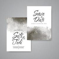 Wedding invitation with abstract watercolor background vector