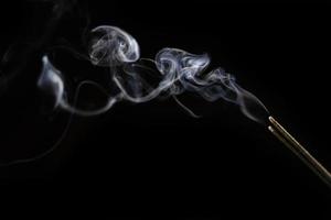 White smoke on black background for layer overlay effect. A realistic smoke or fog effect for photo and video manipulation effect and mystery design theme