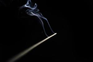 White smoke on black background for layer overlay effect. A realistic smoke or fog effect for photo and video manipulation effect and mystery design theme