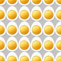 Seamless pattern egg halves, texture for graphic design. Vector illustration cute eggs background for wrapping paper or wallpaper.